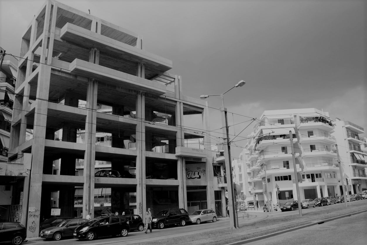 Building under construction in Athens 2010