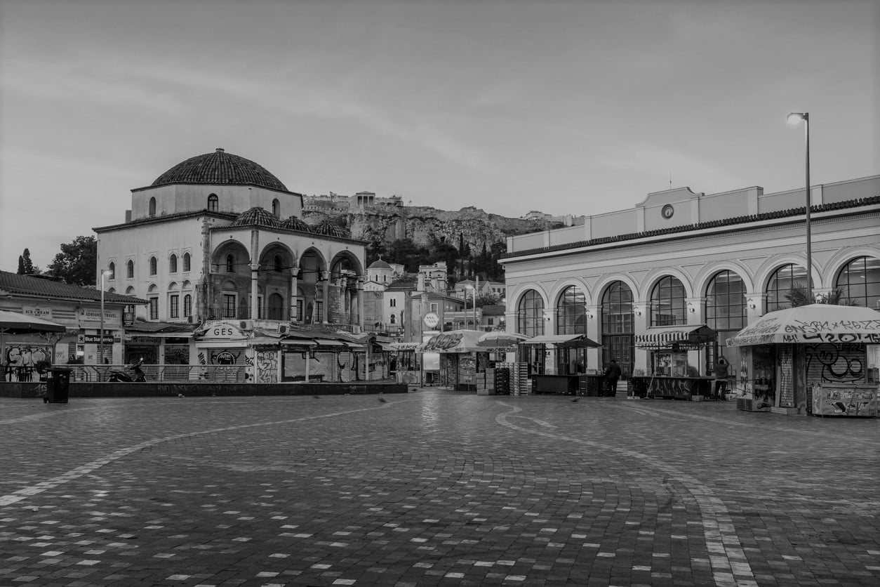 Monastiraki square in the old town of Athens